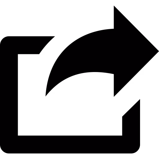 Arrow pointing up and to the right in a square, representing a share or export icon.