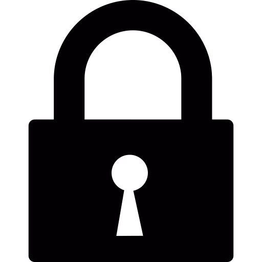Closed padlock icon symbolizing security or privacy.